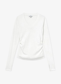 Reiss Dames Sandrine top met V-hals in de kleur Wit