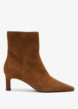 Reiss Dames Faith enkellaars van suède in de kleur Bruin
