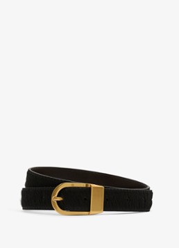 Reiss Dames Hazel riem van leer in de kleur Black / Zwart