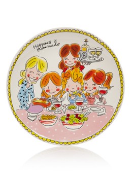 Blond Amsterdam Even Bijkletsen Girls dinerbord 26 cm Multicolor - Deal