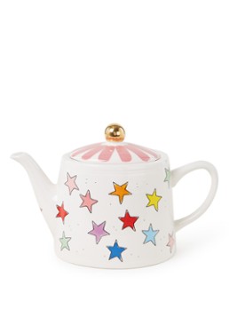 Blond Amsterdam Even Bijkletsen Star Mix theepot 1,5 liter Wit - Deal