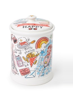 Blond Amsterdam Happy voorraadpot 17 cm Multicolor - Deal