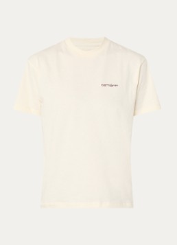 Carhartt WIP Dames T-shirt met logo in de kleur Lichtgeel, maat: L