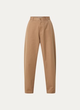 Carhartt WIP Dames Brady high waist loose fit broek met steekzakken in de kleur Camel, maat: M
