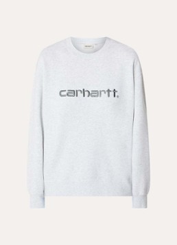 Carhartt WIP Heren Sweater met logoborduring in de kleur Grijsmele, maat: L