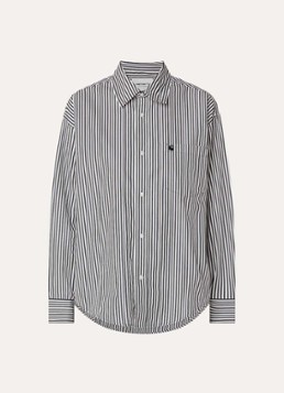 Carhartt WIP Heren Blouse met streepprint in de kleur Zwart, maat: XS