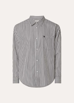 Carhartt WIP Heren Blouse met streepprint in de kleur Zwart, maat: M