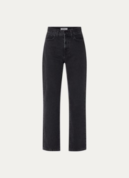 Carhartt WIP Dames High waist straight leg jeans met gekleurde wassing in de kleur Zwart, maat: W 31