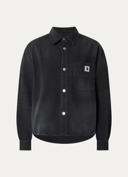 Carhartt WIP Dames Georgia spijkerjas met borstzak in de kleur Zwart, maat: L