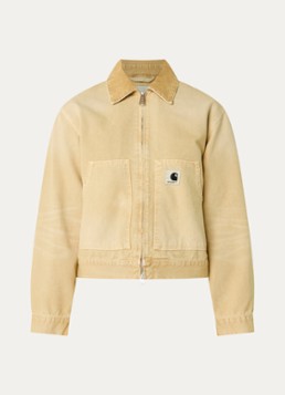 Carhartt WIP Dames Arcan spijkerjas met steekzakken en details van corduroy in de kleur Mosterd, maat: L