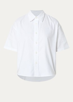 Carhartt WIP Dames Kaia blouse met logoborduring in de kleur Wit, maat: M