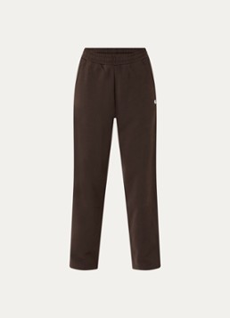 Carhartt WIP Dames Cassie high waist straight fit joggingbroek met steekzakken in de kleur Kastanjebruin, maat: XS