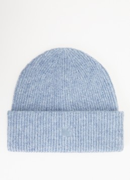 Carhartt WIP Dames Curtis muts met logoborduring in de kleur Lichtblauw, maat: ONE SIZE