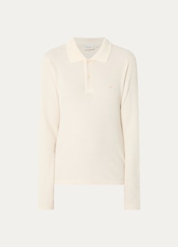 Carhartt WIP Dames Dora regular fit polo met structuur in de kleur Vanillegeel, maat: XS