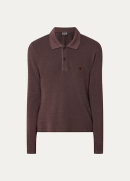Carhartt WIP Dames Dora regular fit polo met structuur in de kleur Bruin, maat: XS