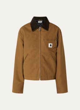 Carhartt WIP Dames Jack met logo en steekzakken in de kleur Cognac, maat: L