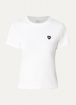 Carhartt WIP Dames T-shirt met logoprint in de kleur Wit, maat: XS