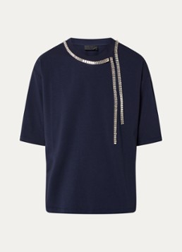Liu Jo Dames T-shirt met strass in de kleur Donkerblauw