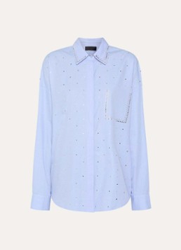 Liu Jo Dames Blouse met strass in de kleur Lichtblauw