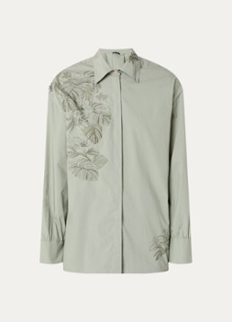 Liu Jo Dames Camicia blouse met print en strass in de kleur Olijfgroen