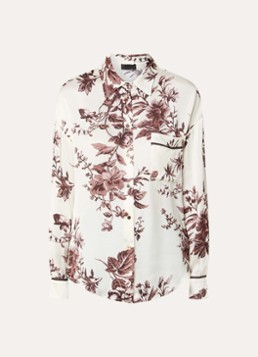 Liu Jo Dames Blouse met bloemenprint in de kleur Creme