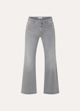 Liu Jo Dames High waist flared jeans met medium wassing in de kleur Grijs