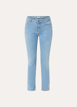 Liu Jo Dames High waist cropped skinny jeans met lichte wassing in de kleur Indigo