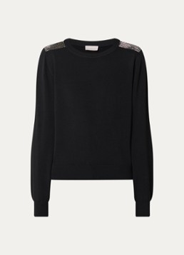 Liu Jo Dames Sweater met strass in de kleur Zwart