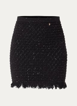 Liu Jo Dames Minirok met pailletten in de kleur Zwart