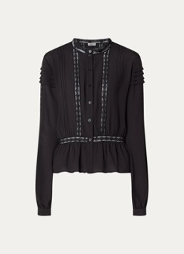 Liu Jo Dames Tunic blouse met broderie in de kleur Zwart