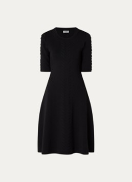 Liu Jo Dames Mini jurk met structuur in de kleur Zwart