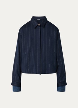 Liu Jo Dames Blouse met streepprint in de kleur Donkerblauw