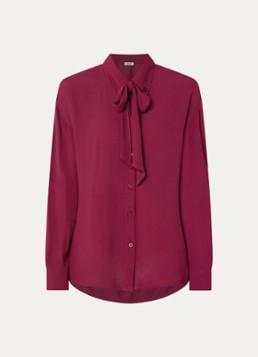 Liu Jo Dames Blouse met sjaalkraag in de kleur Rood