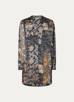 Liu Jo Dames Blousejurk met print en ceintuur in de kleur Donkerblauw