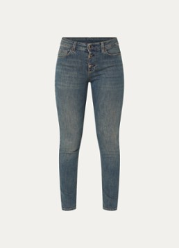Liu Jo Dames Low waist skinny fit jeans met gekleurde wassing in de kleur Indigo