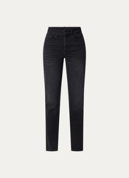 Liu Jo Dames High waist skinny jeans met gekleurde wassing in de kleur Zwart