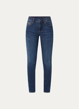 Liu Jo Dames Low waist skinny fit jeans met medium wassing in de kleur Indigo