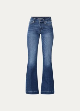 Liu Jo Dames High waist flared fit jeans met medium wassing in de kleur Indigo