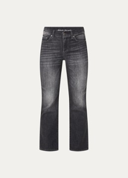 Liu Jo Dames Mid waist slim fit jeans met gekleurde wassing in de kleur Donkergrijs