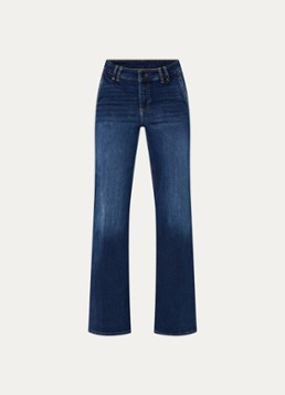Liu Jo Dames Mid waist flared jeans met donkere wassing in de kleur Indigo