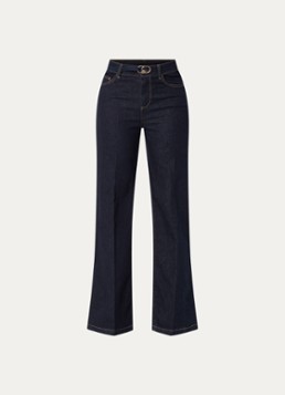 Liu Jo Dames High waist flared fit jeans met gekleurde wassing in de kleur Wit