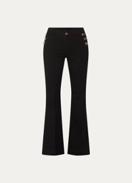 Liu Jo Dames High waist flared jeans met steekzakken in de kleur Zwart
