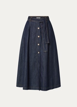 Liu Jo Dames Maxi A-lijn spijkerrok met steekzakken in de kleur Indigo