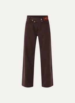 Liu Jo Dames Low waist straight fit jeans met gekleurde wassing in de kleur Donkerbruin