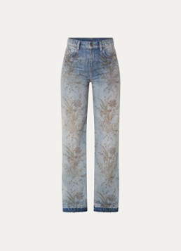 Liu Jo Dames High waist flared fit jeans met gekleurde wassing in de kleur Indigo
