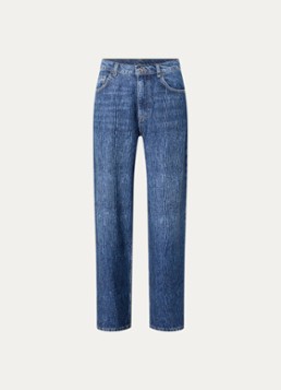 Liu Jo Dames High waist straight leg jeans met strass en steekzakken in de kleur Indigo