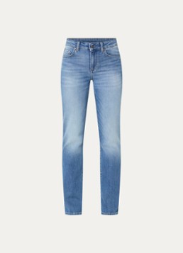 Liu Jo Dames Low waist skinny jeans met lichte wassing in de kleur Indigo