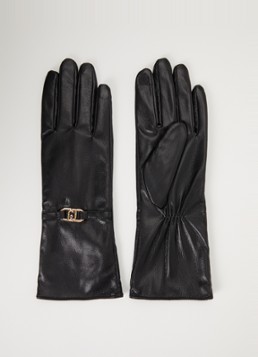 Liu Jo Dames Handschoenen van imitatieleer in de kleur Zwart