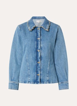 Fabienne Chapot Dames Inda blouse van denim met siernaad in de kleur Indigo