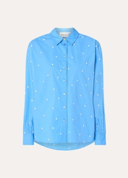 Fabienne Chapot Dames Dina blouse met borduring in de kleur Lichtblauw